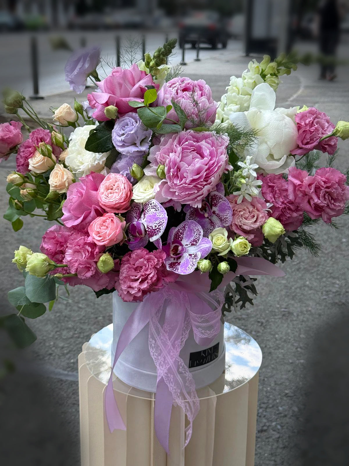 Aranjament Lilac Orchid Box